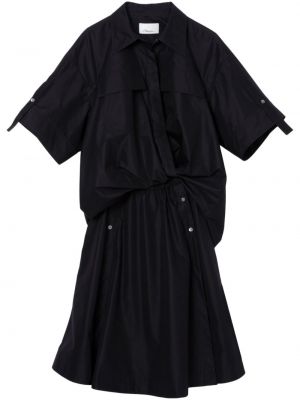 Mini haljina s draperijom 3.1 Phillip Lim crna