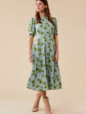 Платье миди с принтом Finery зеленый