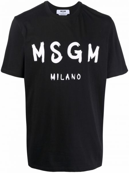 T-shirt con stampa Msgm nero