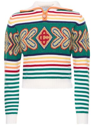 Žakárový sveter na zips Casablanca