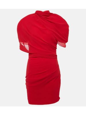 Mini vestido drapeado Jacquemus rojo
