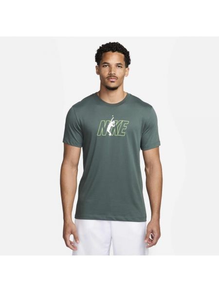 Теннисная футболка Nike зеленая
