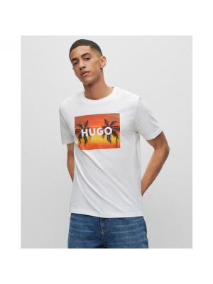 Camiseta de punto Hugo blanco