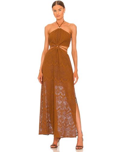 Vestido largo Simkhai marrón