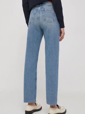 Džíny s vysokým pasem Pepe Jeans modré