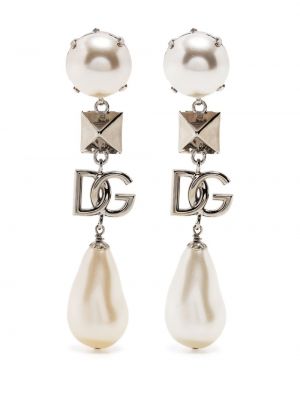 Auskarai su perlais Dolce & Gabbana sidabrinė
