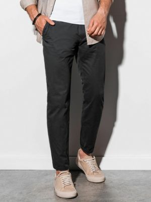Pantaloni chino Ombre Clothing negru