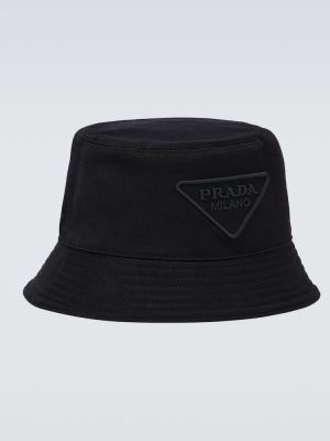 Найлонова шапка Prada черно