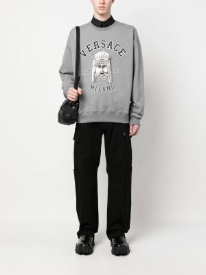 Sweatshirt mit rundhalsausschnitt Versace grau