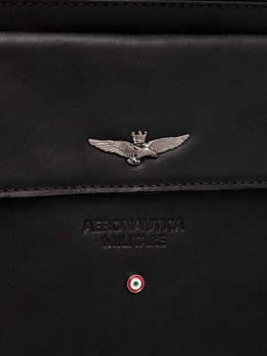 Bőr hátizsák Aeronautica Militare fekete