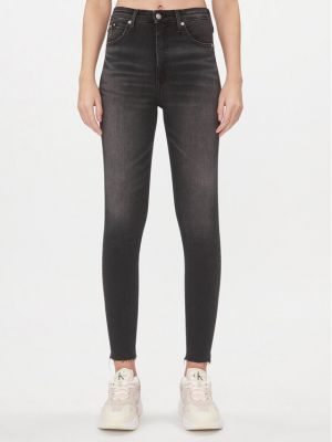 Blugi skinny Calvin Klein Jeans negru