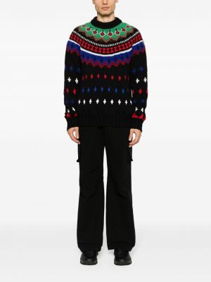 Žakarda džemperis Moncler Grenoble melns