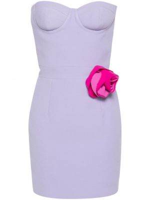 Mini obleka s cvetličnim vzorcem The New Arrivals Ilkyaz Ozel vijolična
