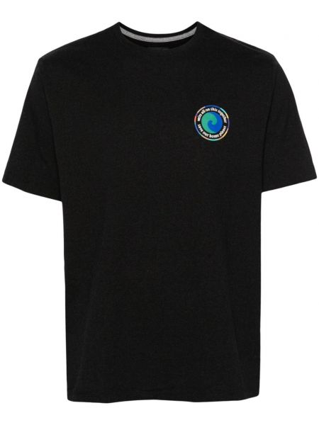 T-shirt à imprimé Patagonia noir