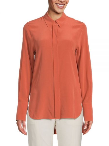 Шелковая рубашка Reiss оранжевая