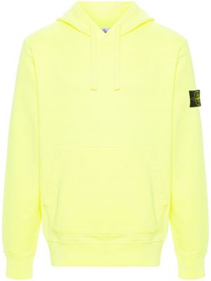 Pamučna hoodie s kapuljačom Stone Island žuta