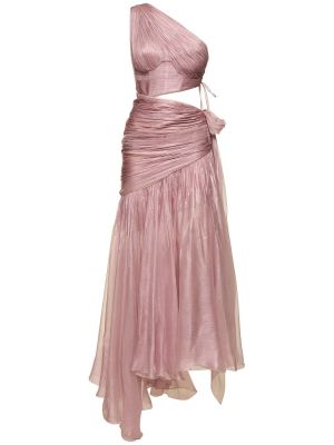 Selyem hosszú ruha Maria Lucia Hohan rózsaszín
