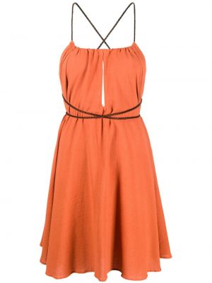 Usnjena obleka Caravana oranžna