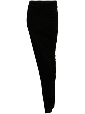 Drapované dlouhá sukně Rick Owens černé