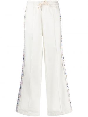 Pantaloni cu dungi Casablanca alb