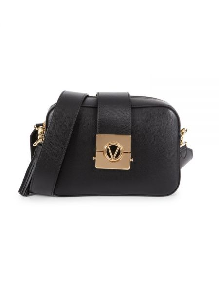 Кожаная сумка через плечо Mario Valentino черная