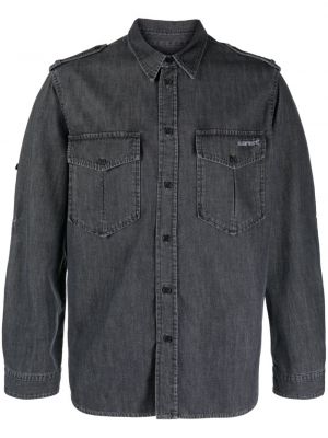 Camicia jeans a maniche lunghe Marant grigio