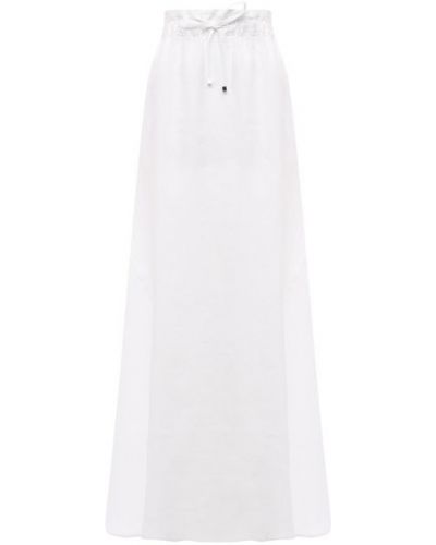 Льняная юбка Kiton, белая