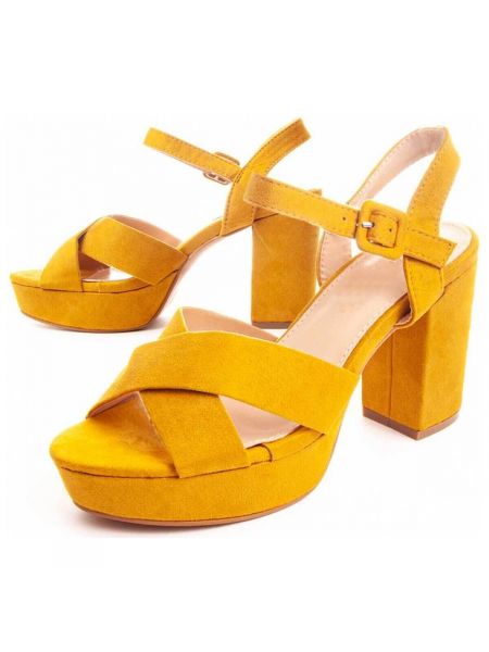 Sandały Leindia żółte