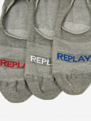 Ponožky Replay sivá