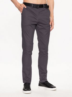 Chino панталони slim Calvin Klein сиво