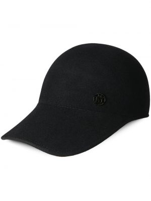 Vilnonis kepurė su snapeliu Maison Michel juoda