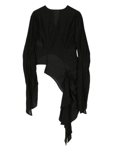 Bluzka asymetryczna Yohji Yamamoto czarna