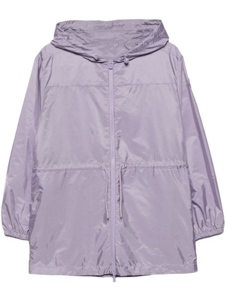 Veste longue ajustée à capuche Moncler violet