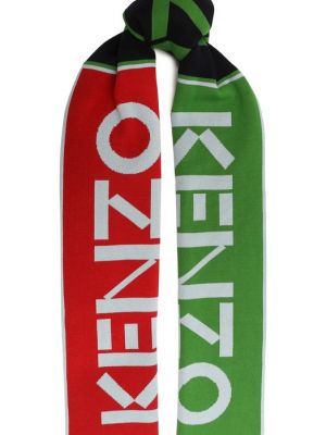 Хлопковый шерстяной шарф Kenzo