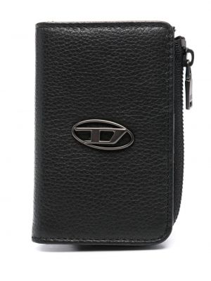 Δερμάτινος πορτοφόλι με φερμουάρ Diesel μαύρο
