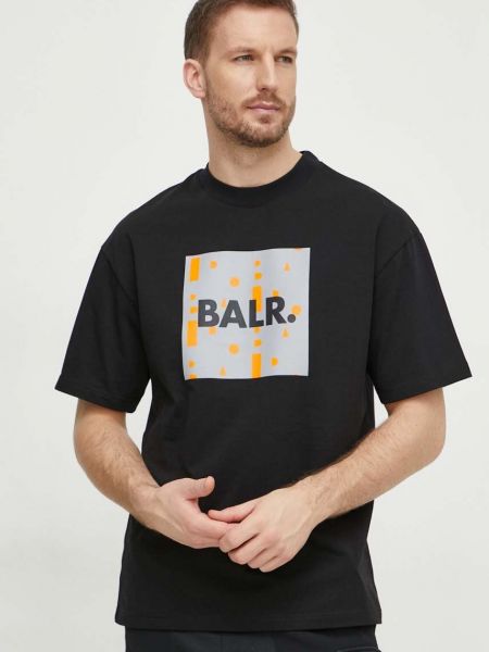 Koszulka bawełniana z nadrukiem Balr. czarna