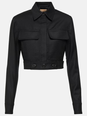 Volnena jakna Aya Muse črna