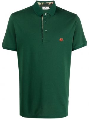 Polo krekls ar izšuvumiem Etro zaļš