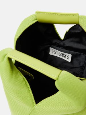 Kožená nákupná taška Mm6 Maison Margiela zelená