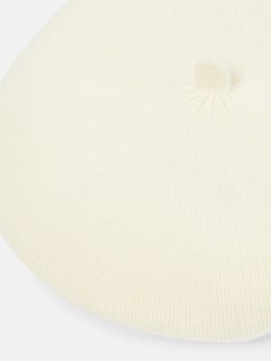 Kašmírový čepice Max Mara bílý