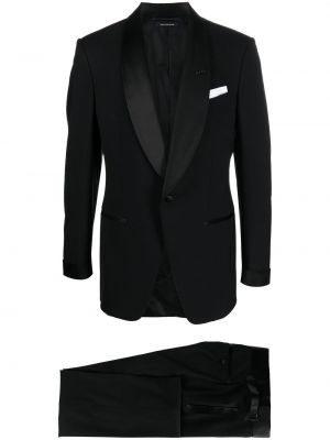 Satenska ukrojena obleka Tom Ford črna