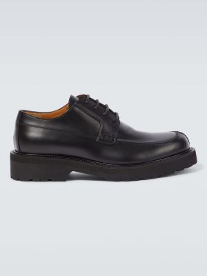 Кожени обувки в стил дерби Dries Van Noten черно