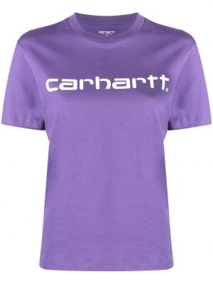 T-shirt aus baumwoll mit print Carhartt Wip lila