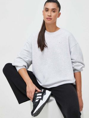 Melange pamut melegítő felső Adidas Originals szürke