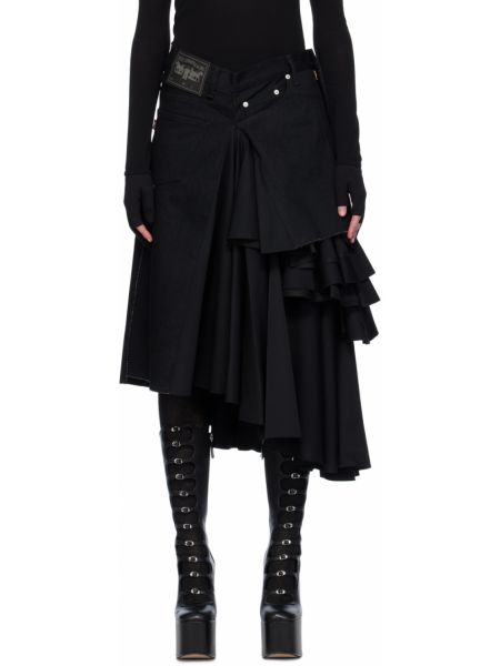 Черная длинная юбка Levi's Edition Junya Watanabe