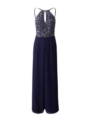 Ολόσωμη φόρμα με χάντρες με δαντέλα Lace & Beads μπλε
