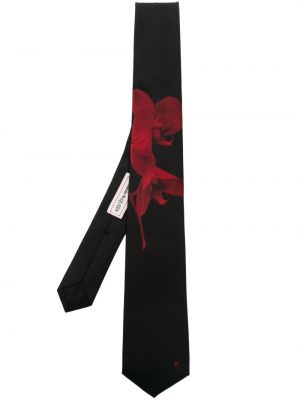 Cravată de mătase cu imagine Alexander Mcqueen