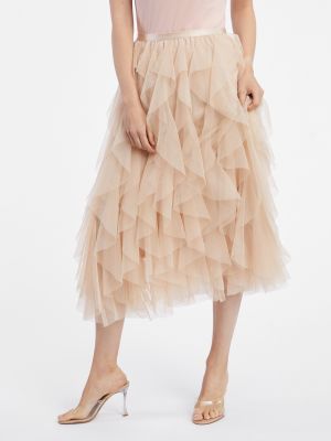 Midi sukně Orsay Béžové