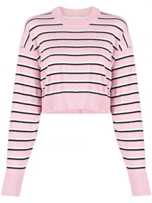 Maglione a righe Palm Angels rosa