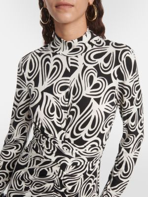 Vunena midi haljina s printom Diane Von Furstenberg
